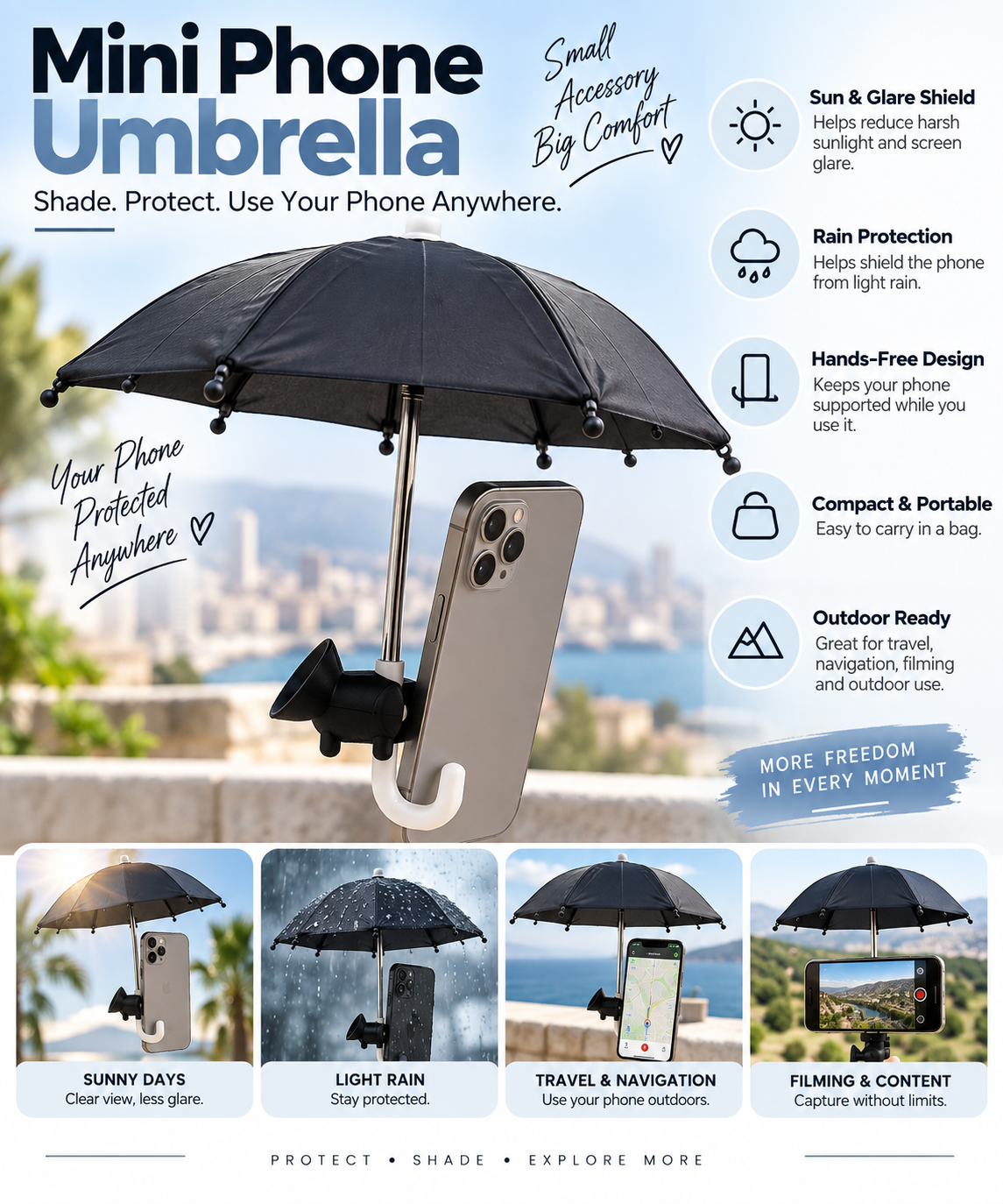 Mini Phone Umbrella